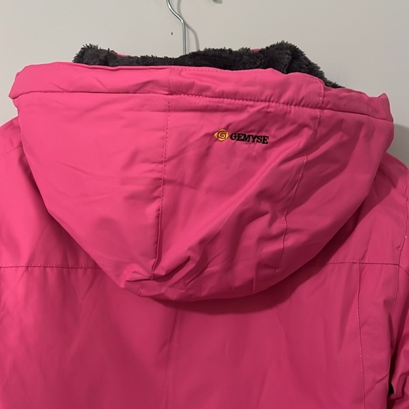 GEMYSE Jacket Girl's Large Pink Waterproof Ski Snow Hooded Fleece Lined Winter - Picture 9 of 17